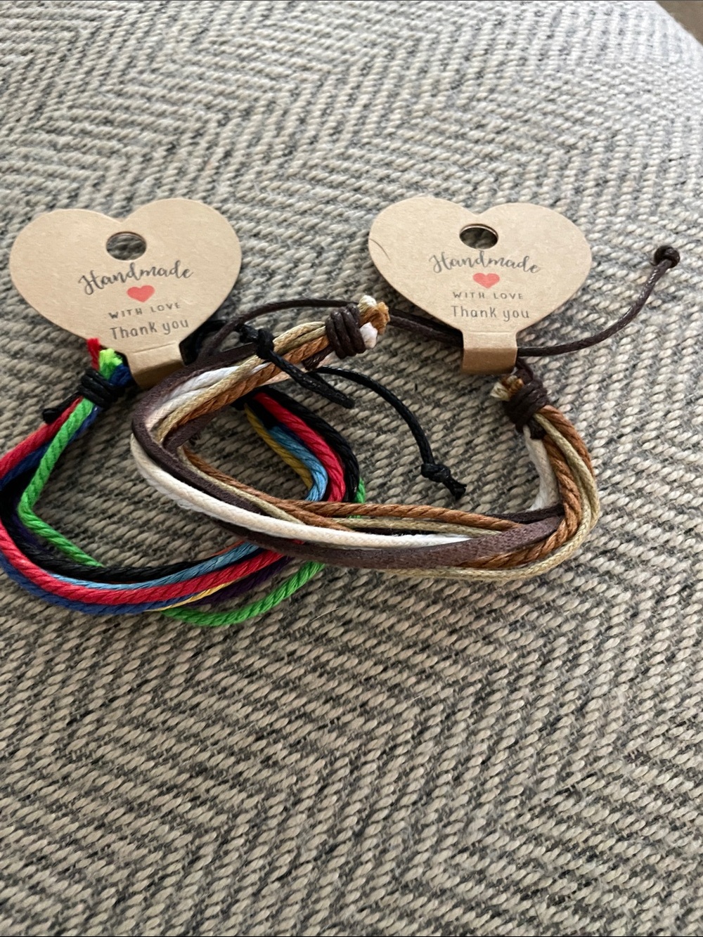 Handmade Multicolor & Neutral Braided Women’s Bracelet Set